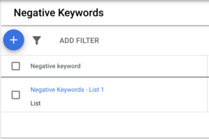 add negative keywords google ads