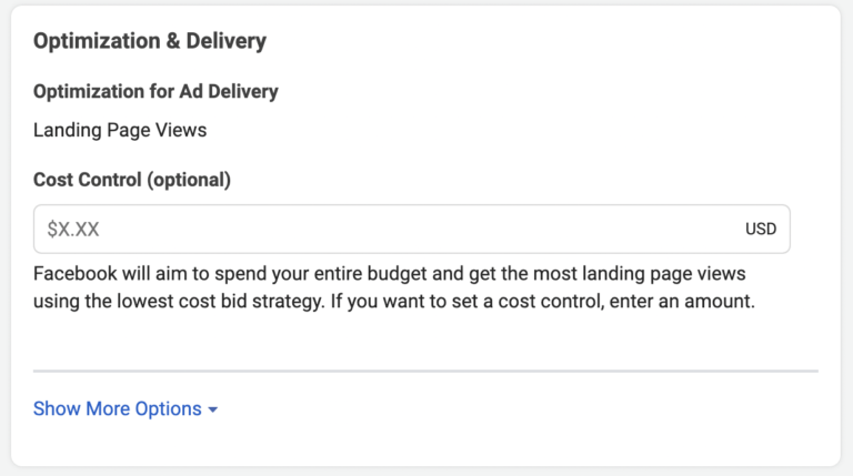 facebook ad optimization for ad delivery