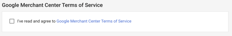 google merchant center terms of service