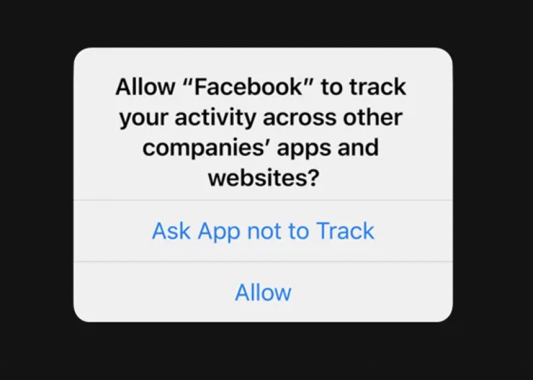 app tracking transparency message on apple devices