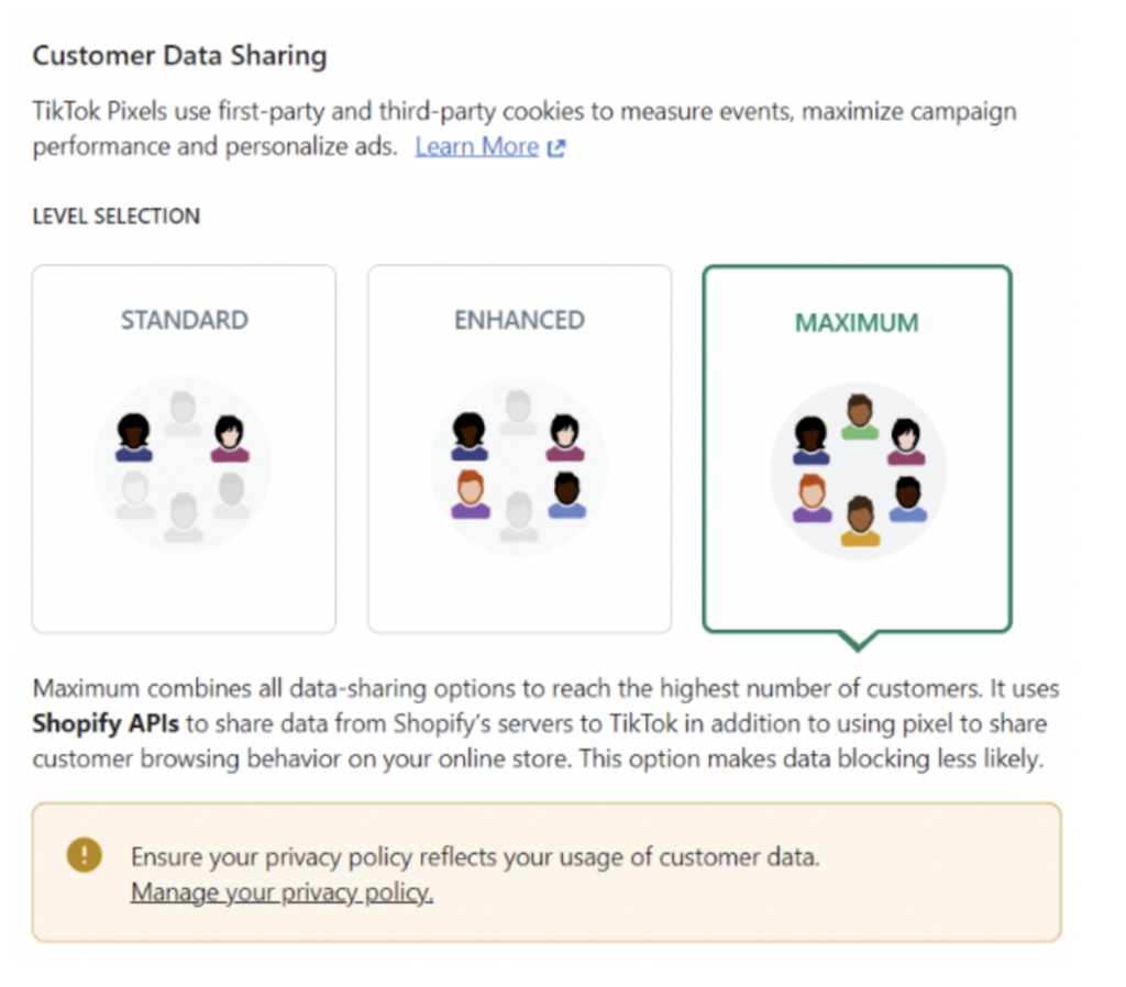 tiktok data sharing