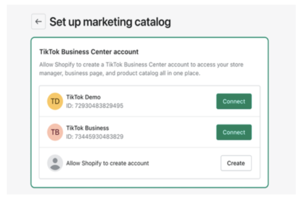 connect shopify products to tiktok step 2