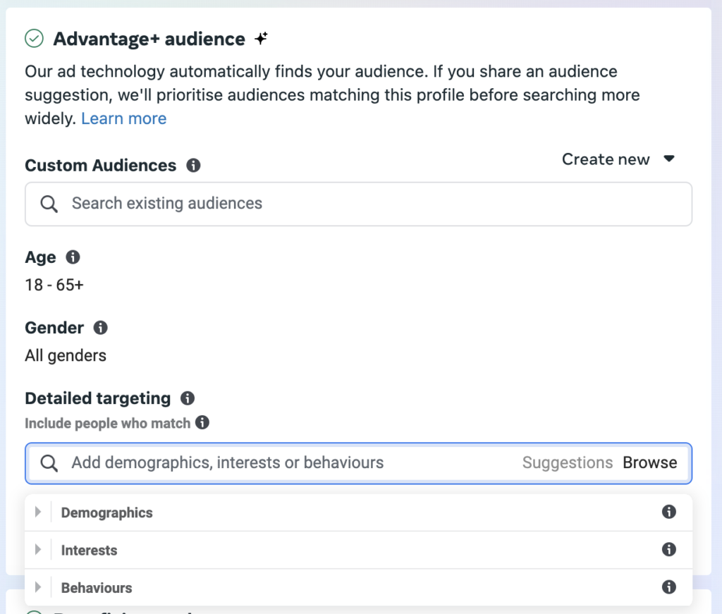 detailed targeting facebook