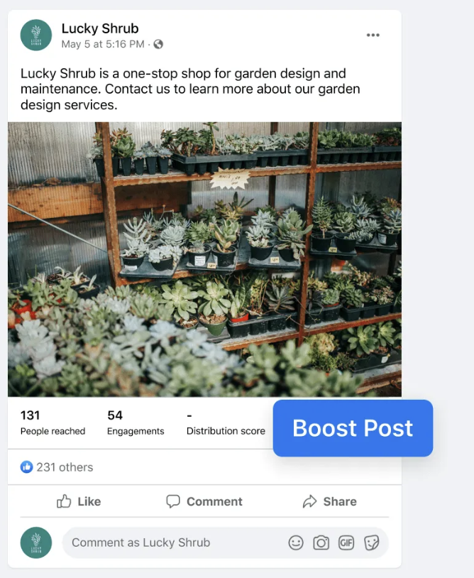 facebook boost post