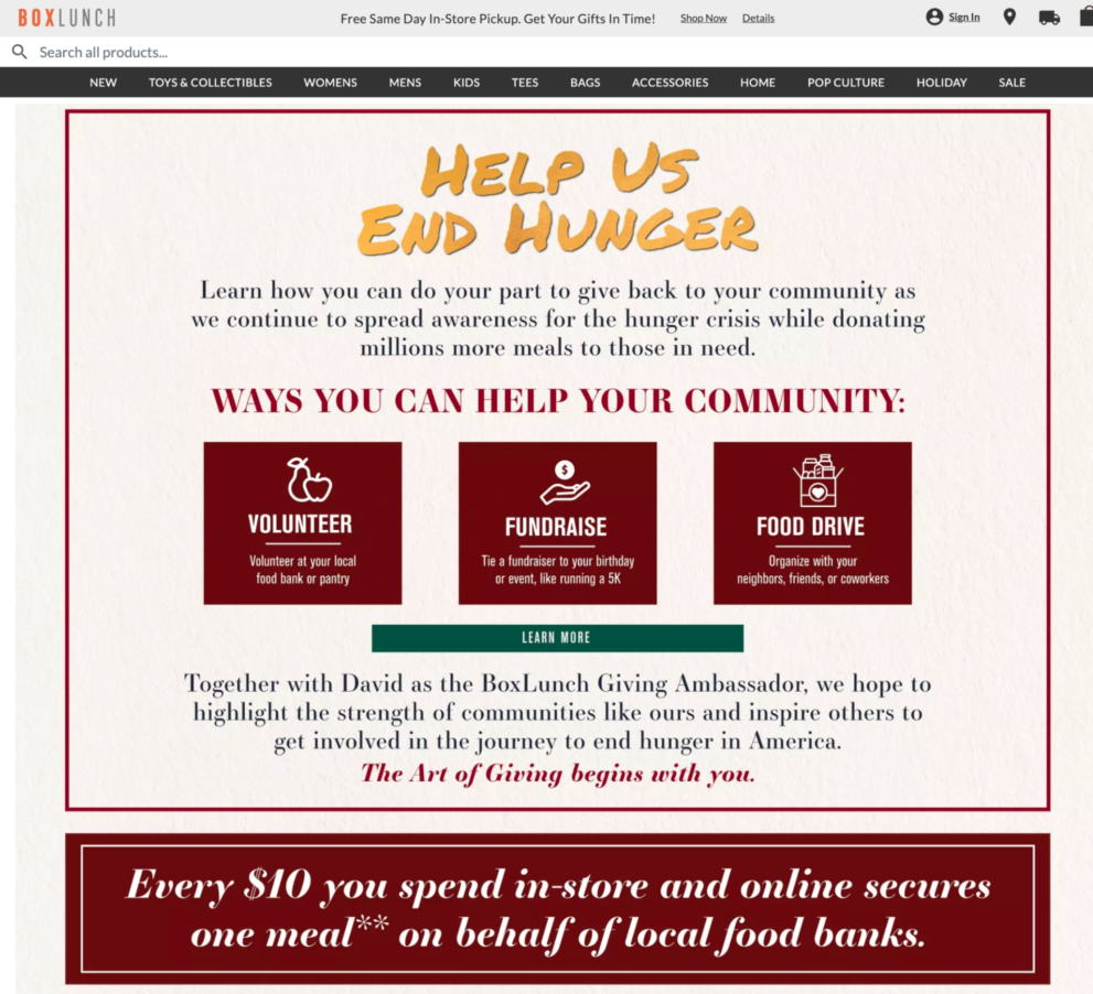 Charity Donation Sales urgency