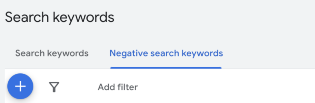 add negative keywords in google ads step 4