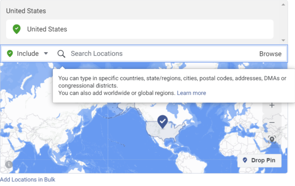 facebook ads targeting by location