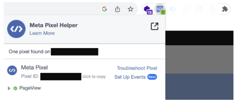 meta pixel helper on chrome extension