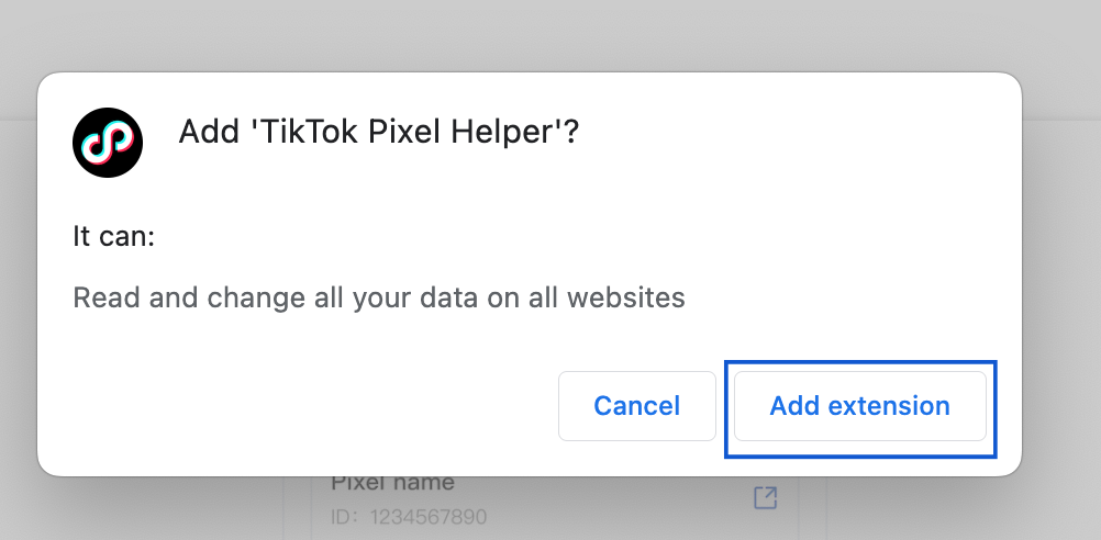 add tiktok pixel helper to chrome