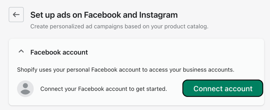 connect facebook with shopify