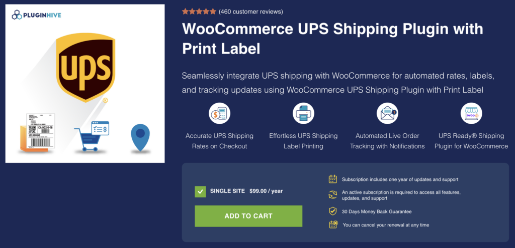WooCommerce UPS Shipping Plugin with Print Label
