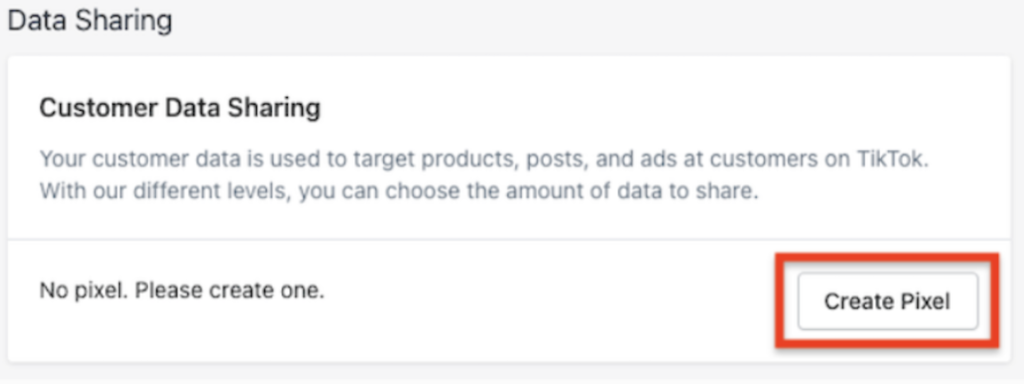 create tiktok pixel for shopify store