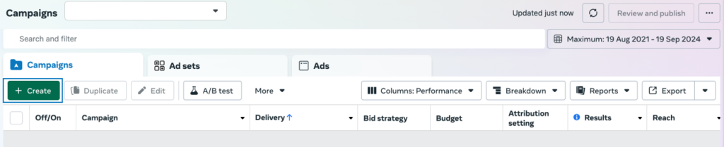 create facebook ads in meta ad manager