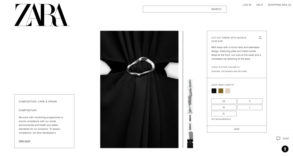 designing product pages with details on product image