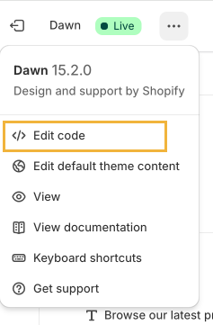 edit shopify code